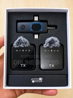 F11-2 3 in 1 Wireless Collar Microphone for iPhone/Android/Type C