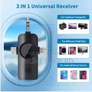 F11-2 3 in 1 Wireless Collar Microphone for iPhone/Android/Type C