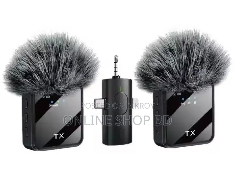 F11-2 3 in 1 Wireless Collar Microphone for iPhone/Android/Type C