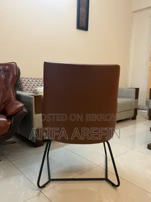 HATIL Premium Brown Leatherette Accent Chairs – Used for only 6 months