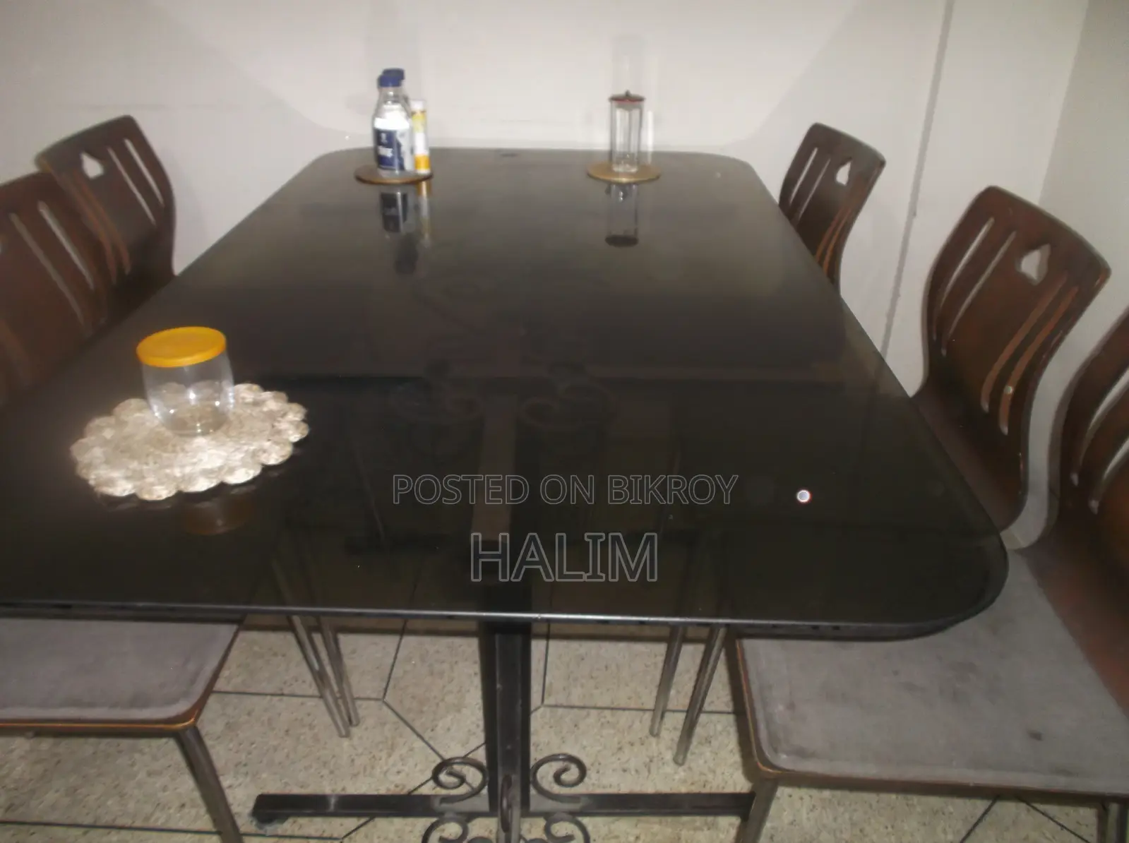 Glass Dining Table With Dinning Chairs