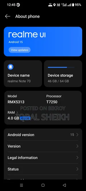 Realme Note 70 64 GB Black