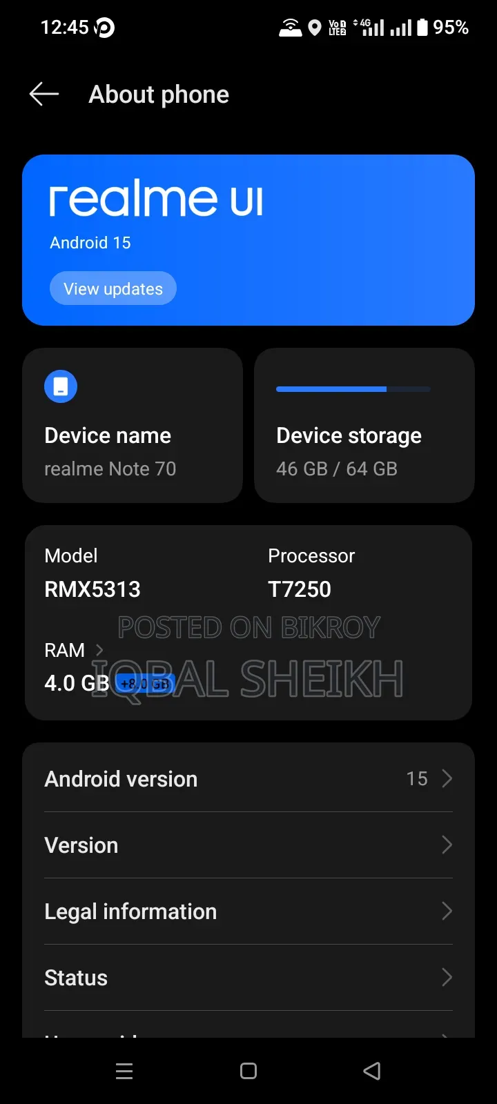 Realme Note 70 64 GB Black