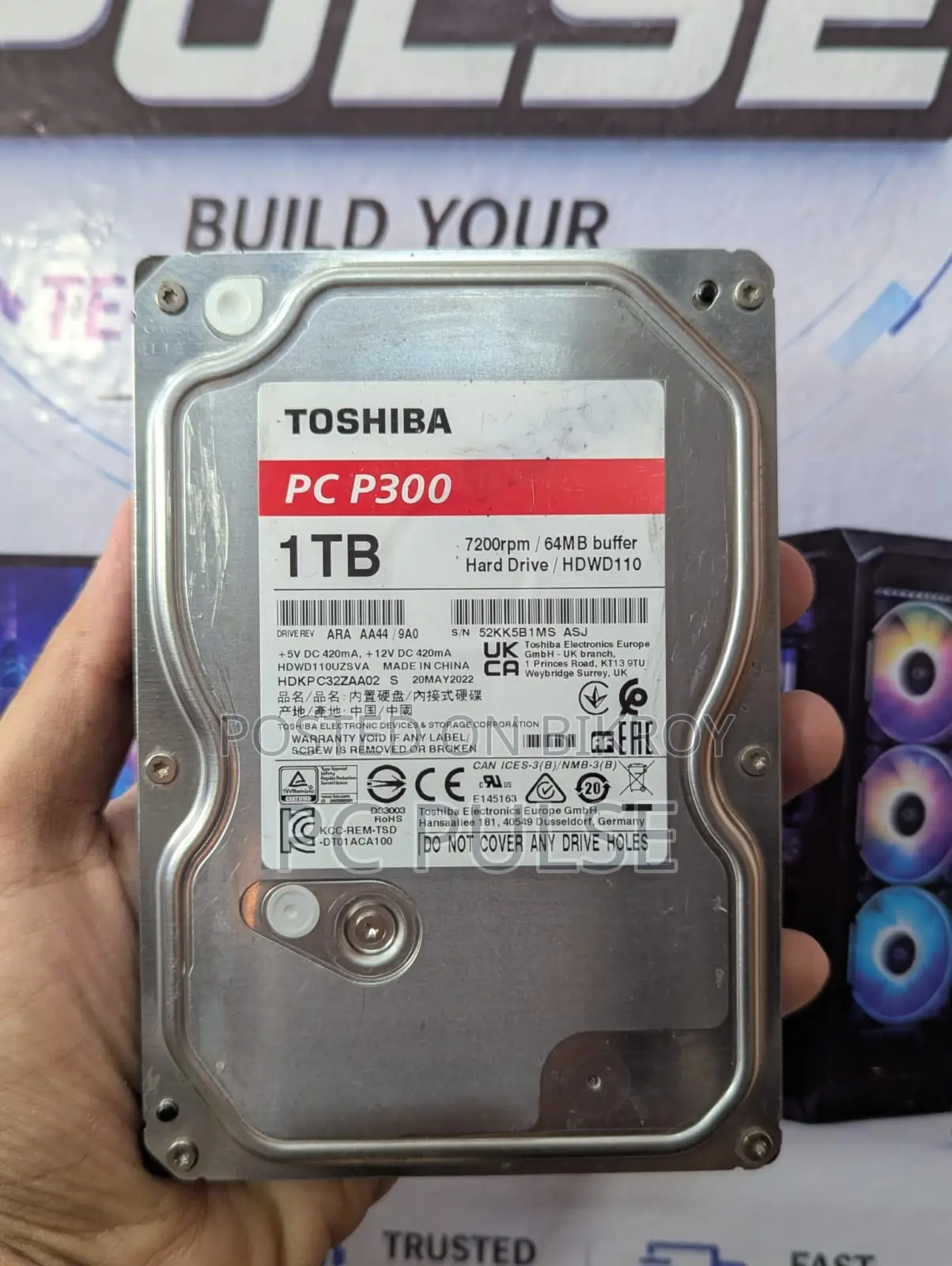 Toshiba P300 ৩.৫ ইঞ্চি ডেস্কটপ - ৫০০জিবি / ১টিবি ৭২০০ আরপিএম, এইচডিডি