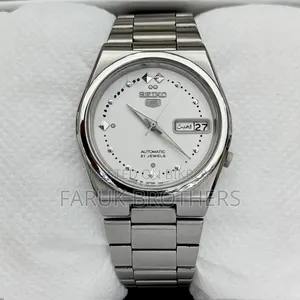 ভিন্টেজ Seiko 5 অটোমেটিক ২১ জুয়েলস হোয়াইট ডায়াল মেনস ওয়াচ জাপান