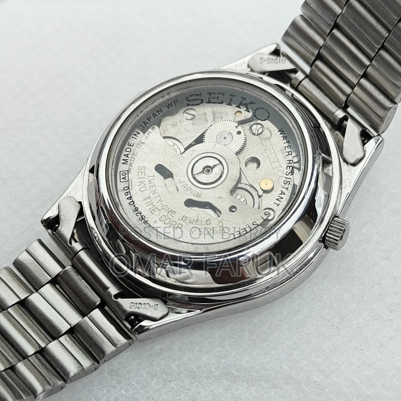 Vintage Seiko 5 Automatic 21 Jewels White Dial Men's Watch Japan