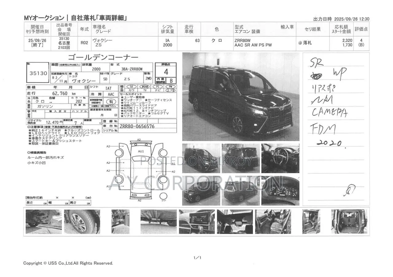 Toyota Voxy 2020 Black