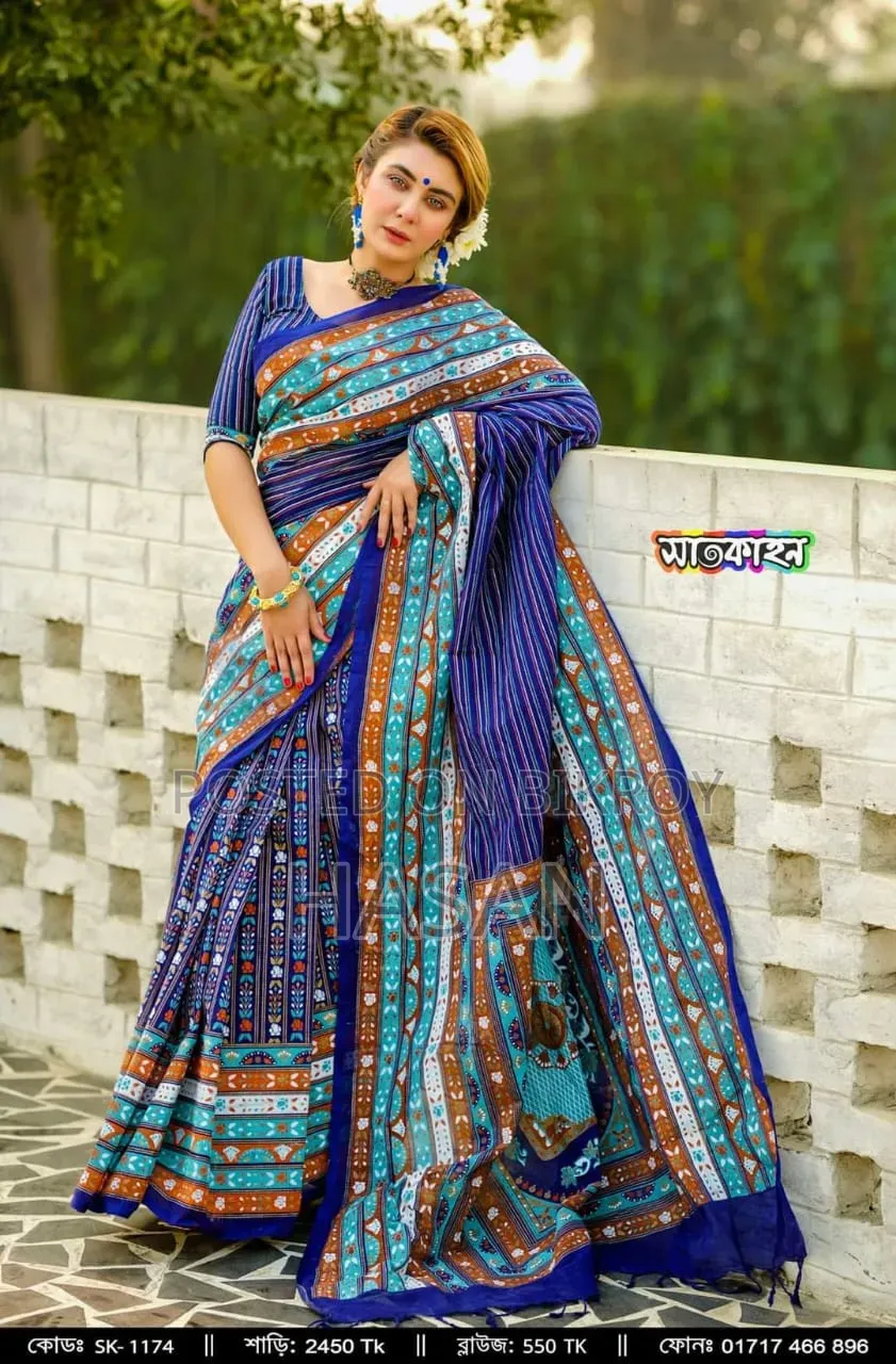হাফ সিল্ক শাড়ি