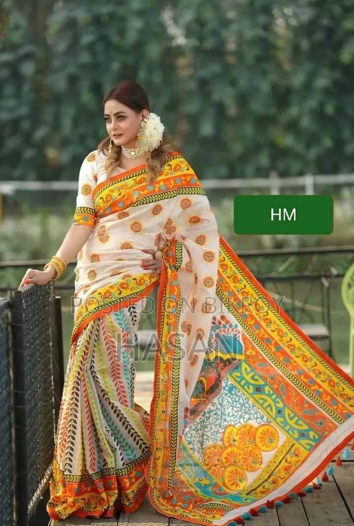 হাফ সিল্ক শাড়ি