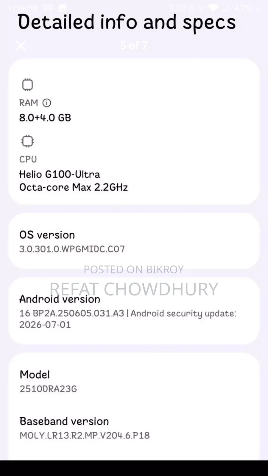 New Xiaomi Redmi Note 15 256 GB Silver