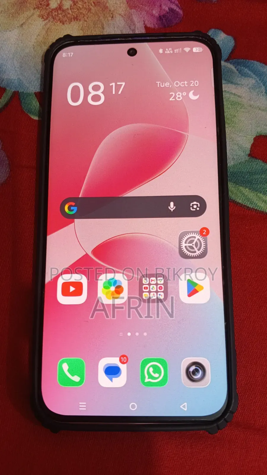ইনফিনিক্স হট ৬০ প্রো+ ২৫৬ জিবি গোলাপি
