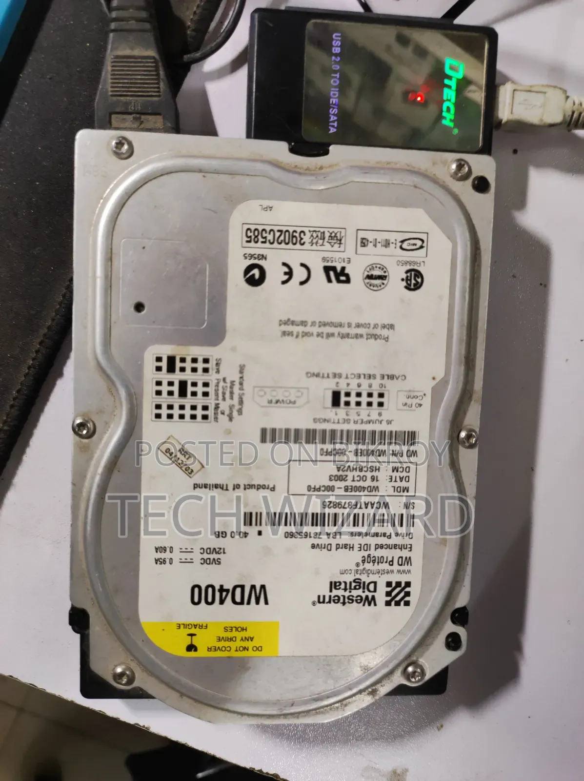 Desktop Harddisk IDE 40 Gb 100% Health
