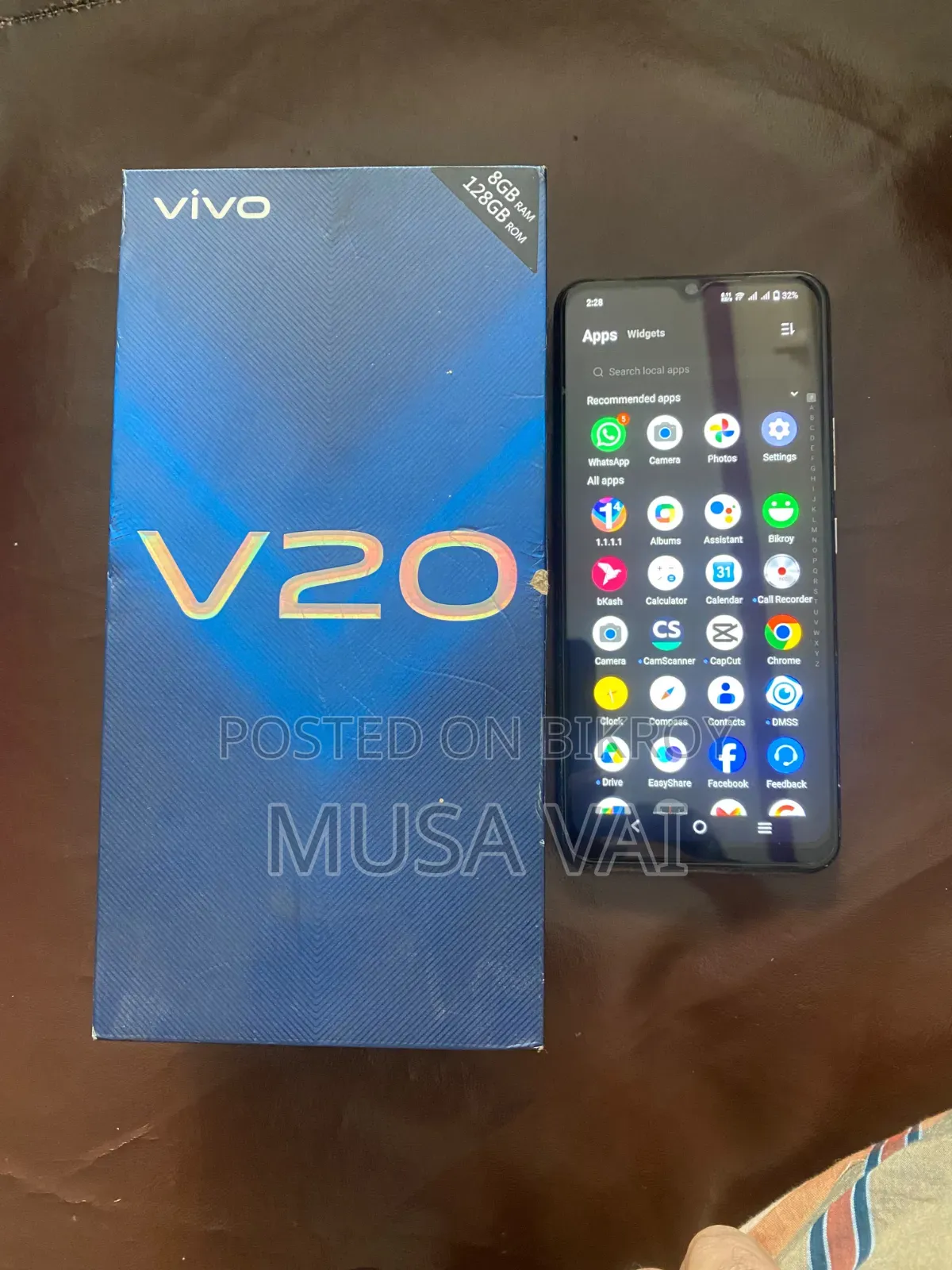 Vivo V20 128 GB Graphite