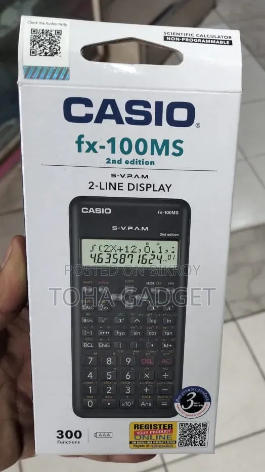 CASIO FX-100MS-2 ১২ ডিজিট (১০ এবং ২) ২য় এডিশন সায়েন্টিফিক ক্যালকুলেটর