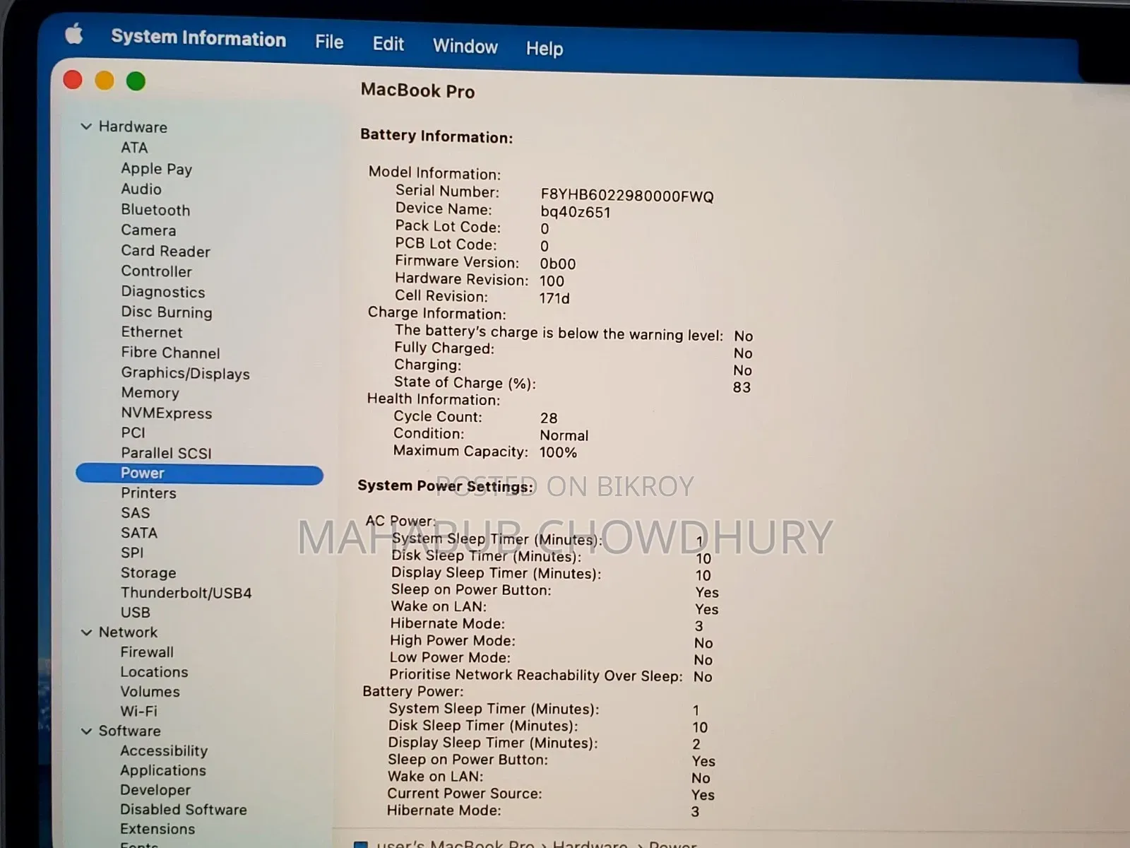 Laptop Apple MacBook 64GB SSD 4TB