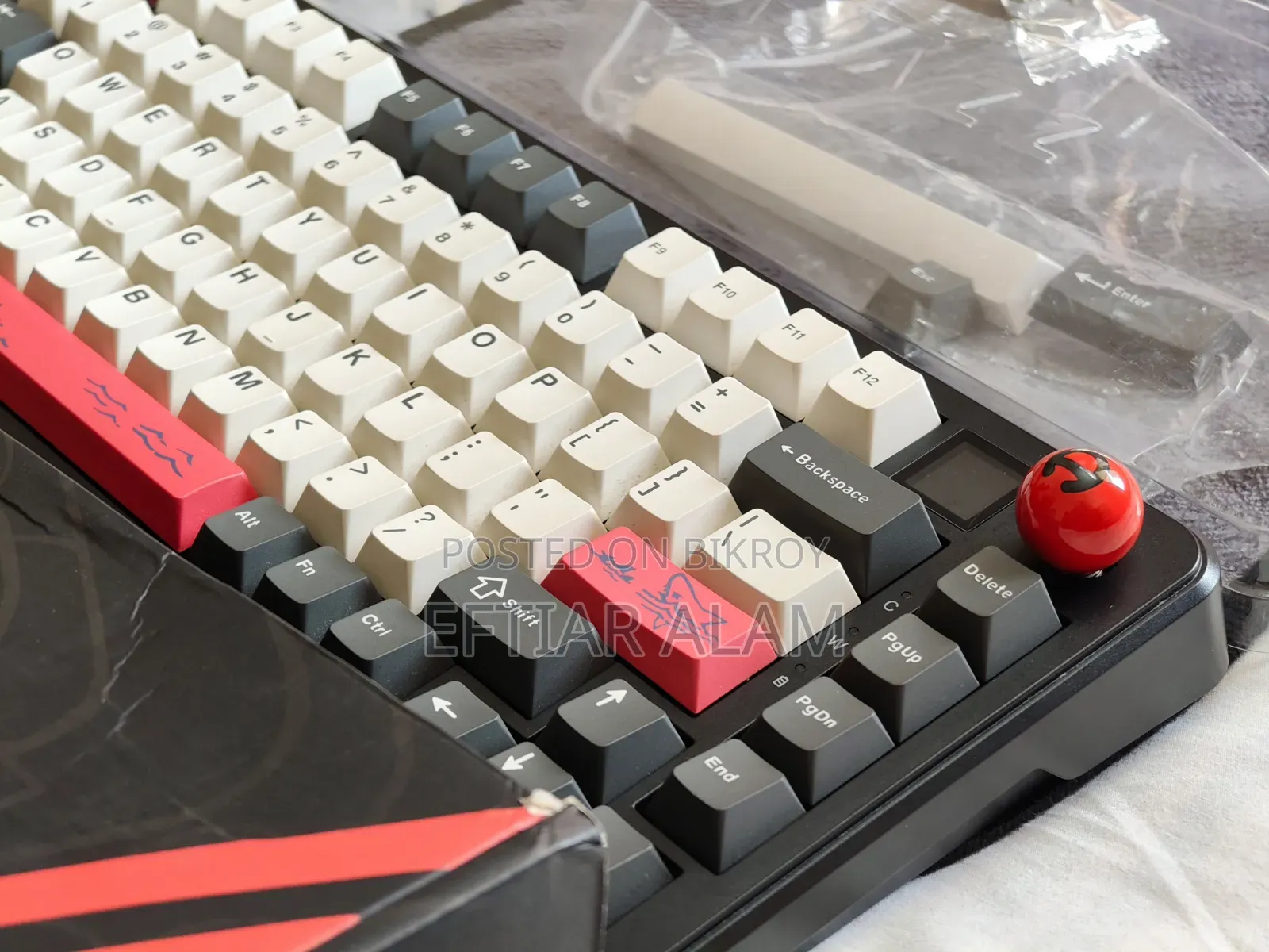 Ajazz AK820 Max Plus Black Shark Red Tri-Mode 75% Backlit RGB
