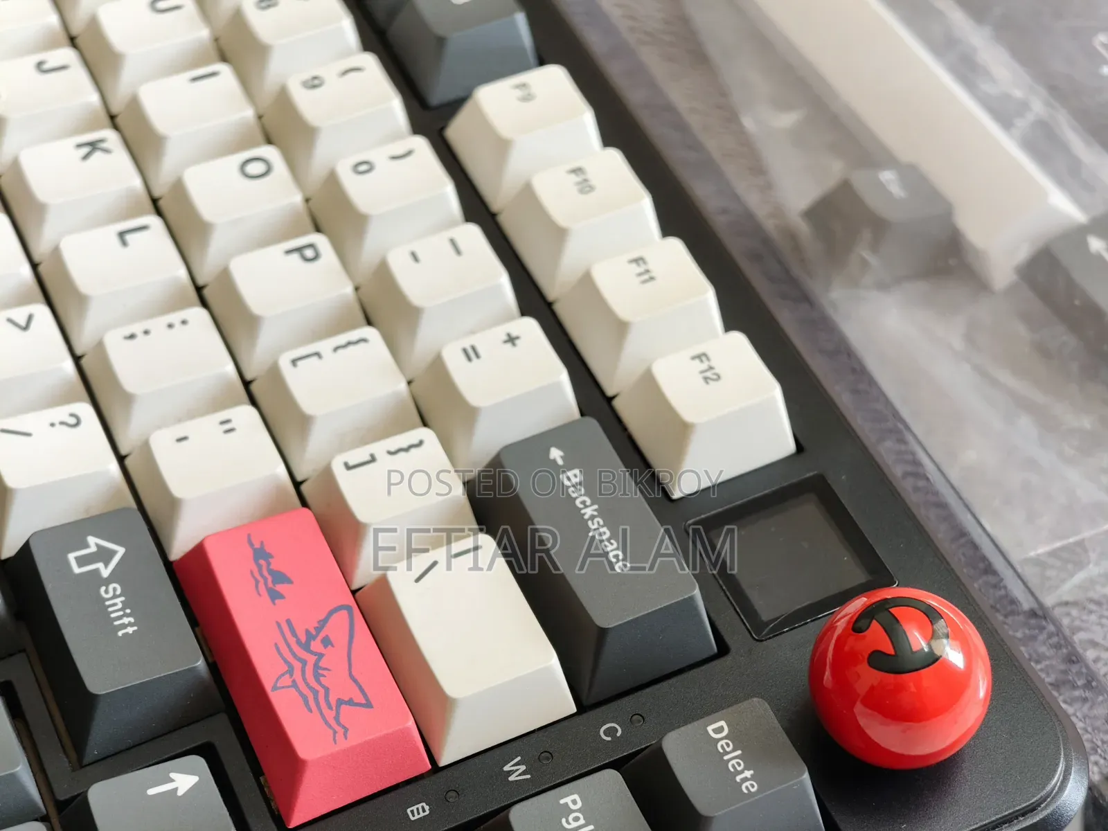 Ajazz AK820 Max Plus Black Shark Red Tri-Mode 75% Backlit RGB