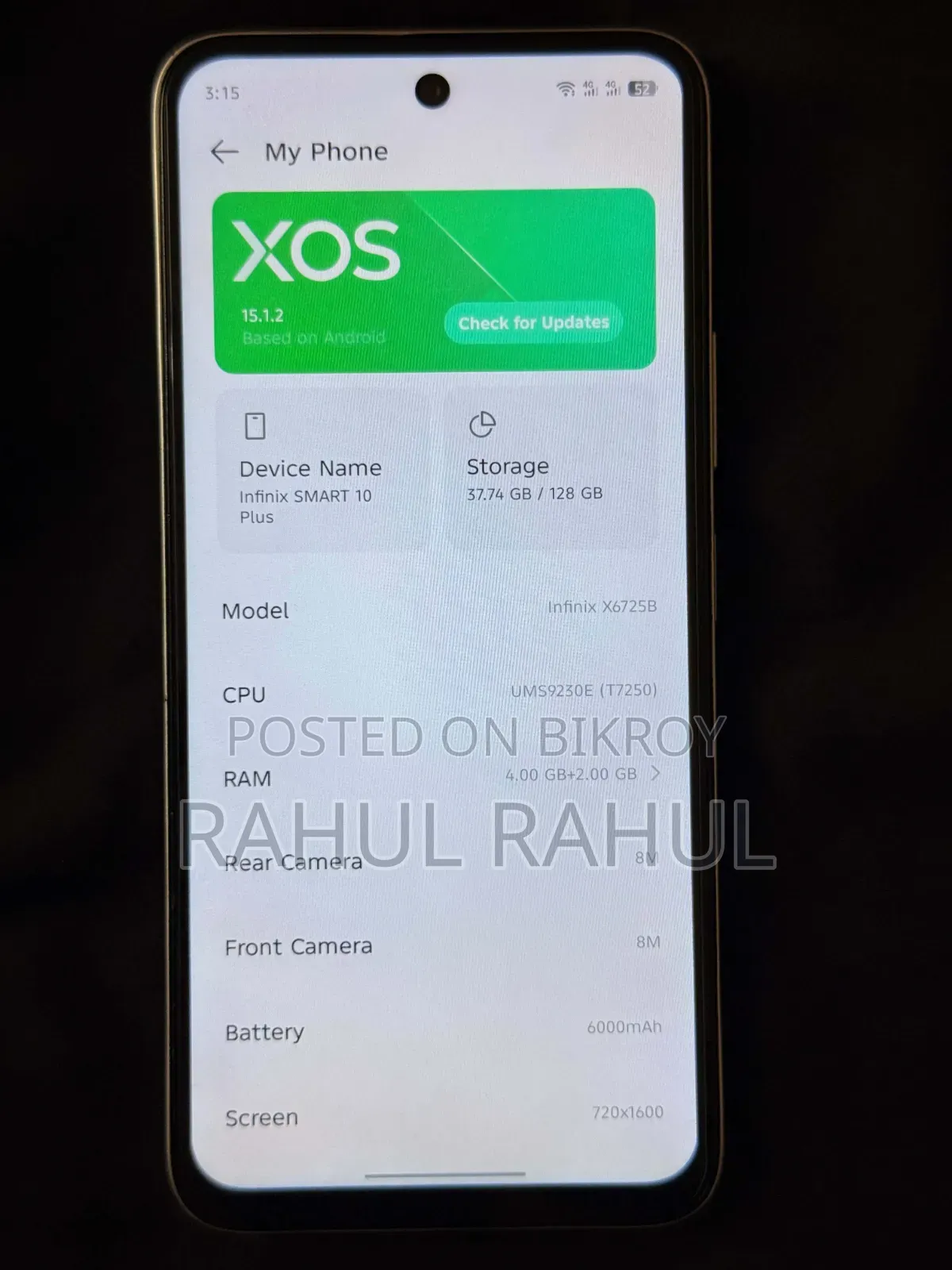 Infinix Smart 10 Plus 128 GB White