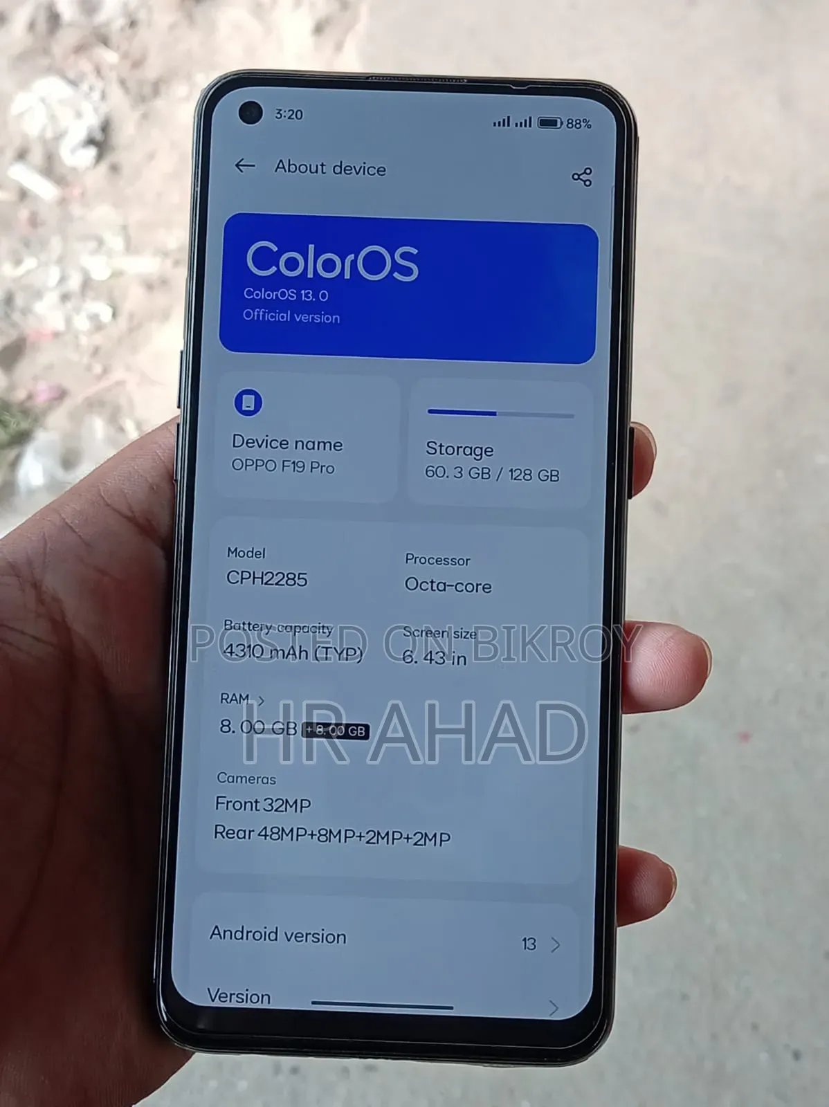 Oppo F19 Pro 128 GB White