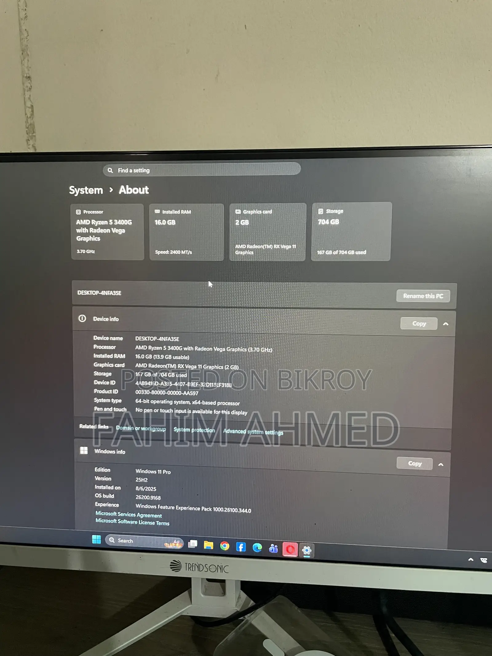 Desktop Computer 16GB AMD Ryzen 5 512GB HDD+SSD