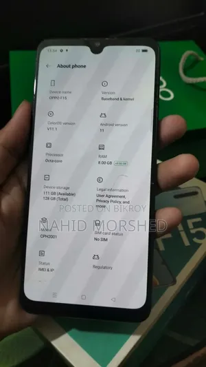 Oppo F15 128 GB Blue