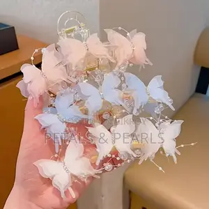 হ্যান্ডক্রাফ্টেড ক্রিস্টাল বাটারফ্লাই ক্ল Claw ক্লিপ