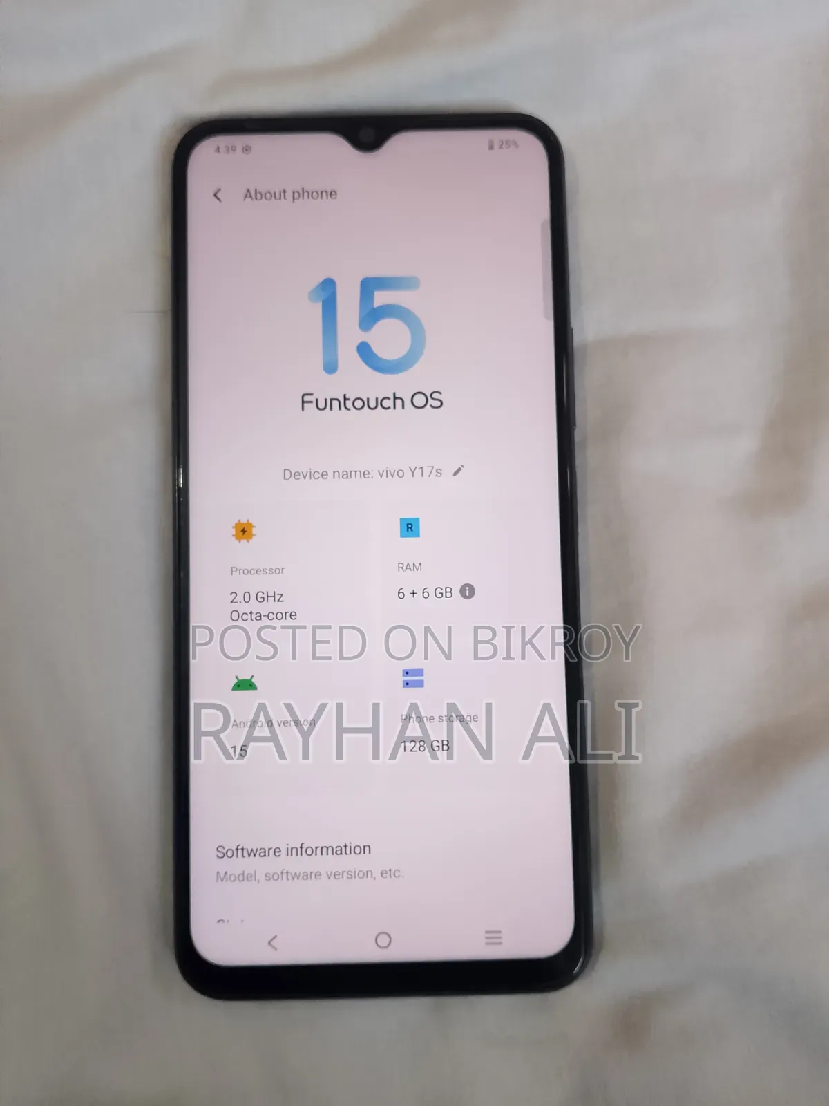 Vivo Y17s 128 GB Black