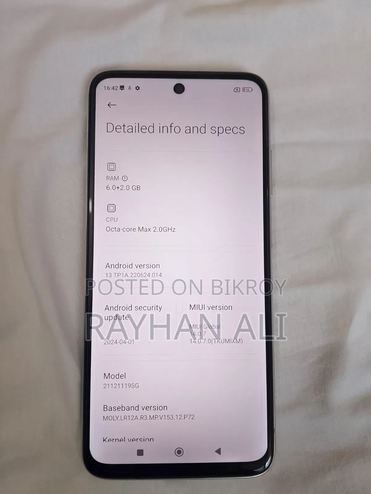 Xiaomi Redmi Note 11 128 GB White