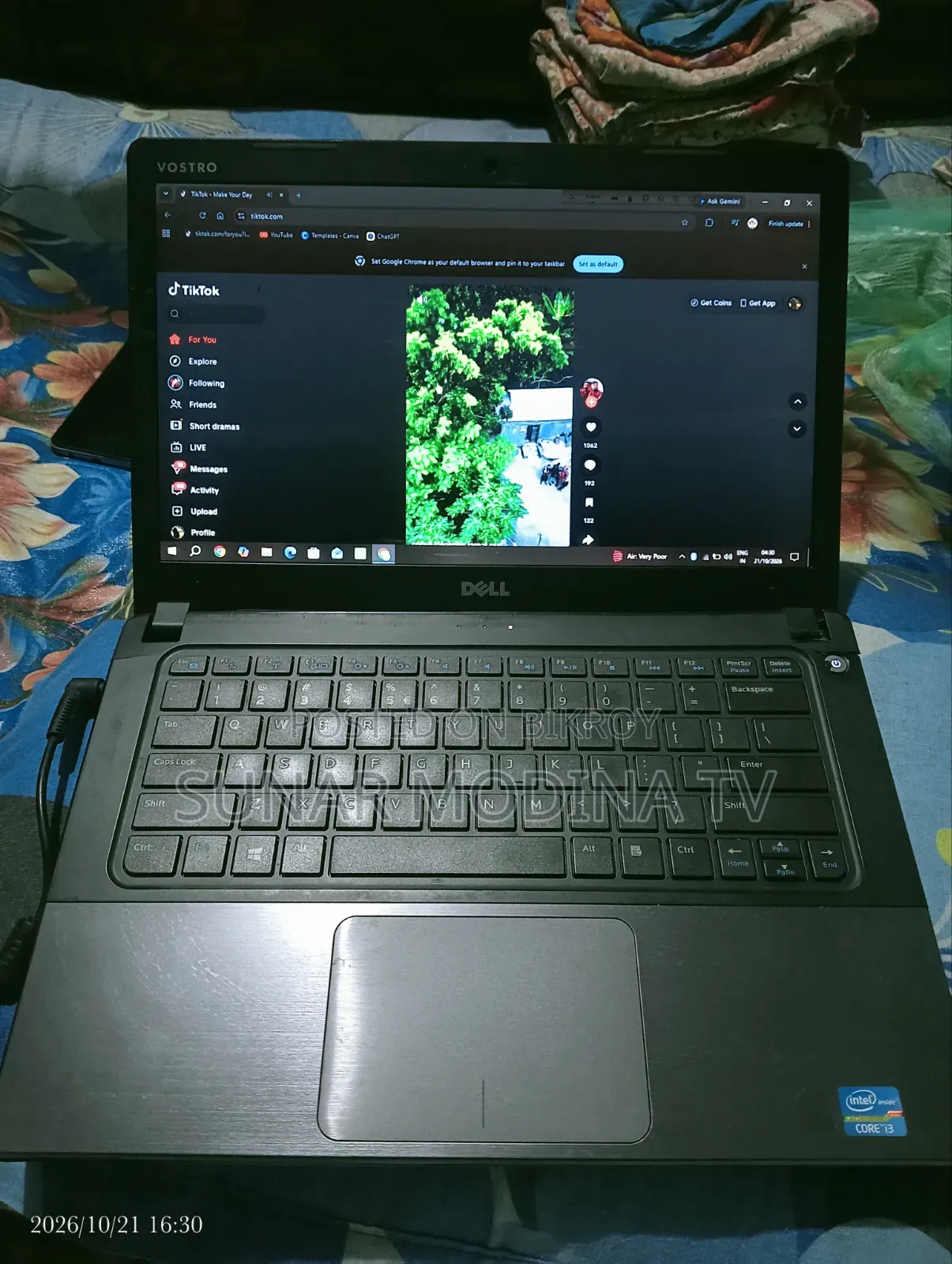 Dell Laptop 4GB Intel Core i3 128GB SSD