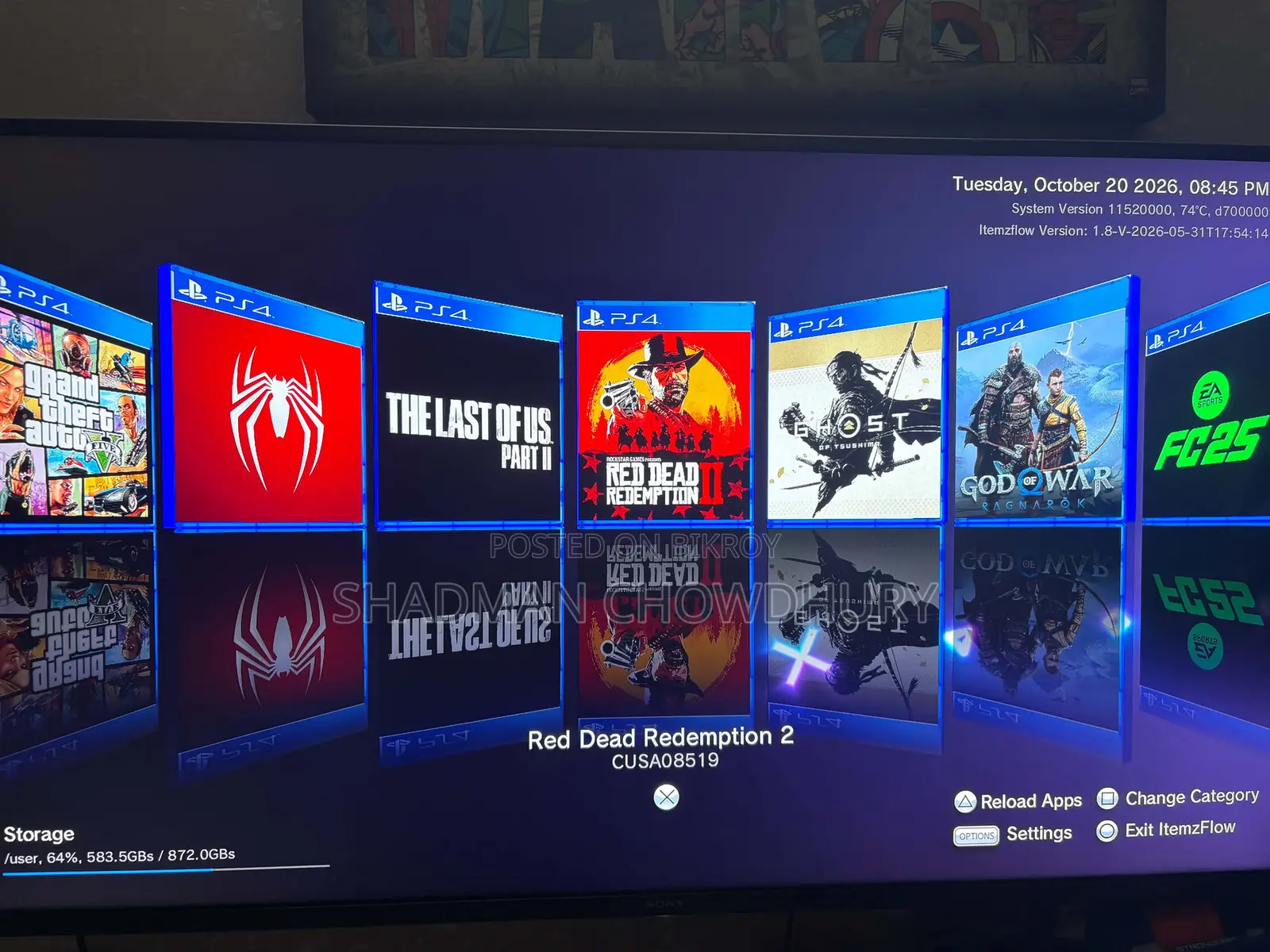 PS4 1TB Fat Jailbreak With ALL Games
