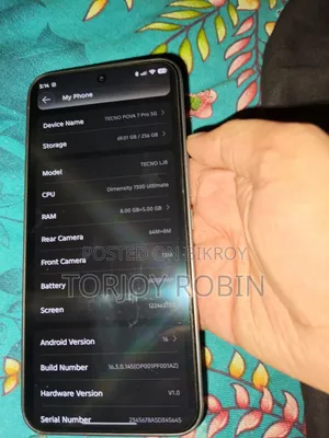 Tecno Pova 7 Pro 5G 256 GB Black