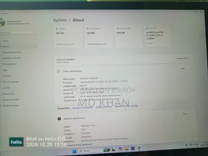 ল্যাপটপ মাইক্রোসফট সারফেস ৮জিবি ইন্টেল কোর আই৫ এসএসডি ২৫৬জিবি