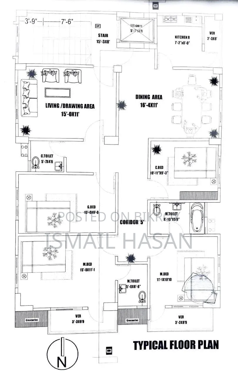 Mini Flat in Road-8, Bosila for sale
