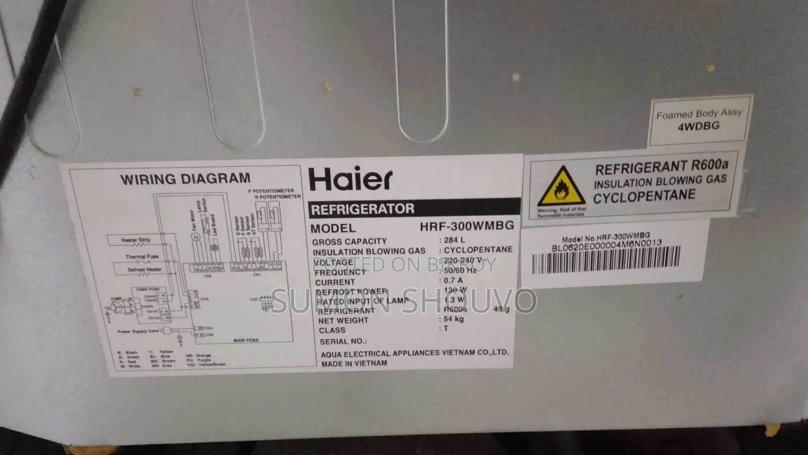 Haier Twin Inverter Refrigerator (284L) with Box and 7-Year Warranty