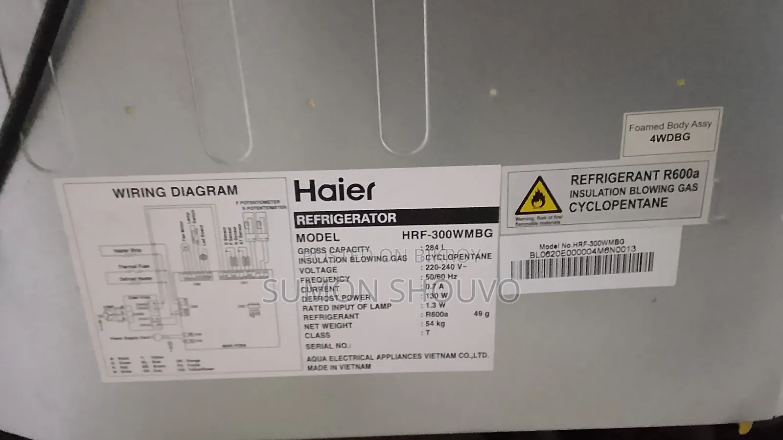 Haier Twin Inverter Refrigerator (284L) with Box and 7-Year Warranty