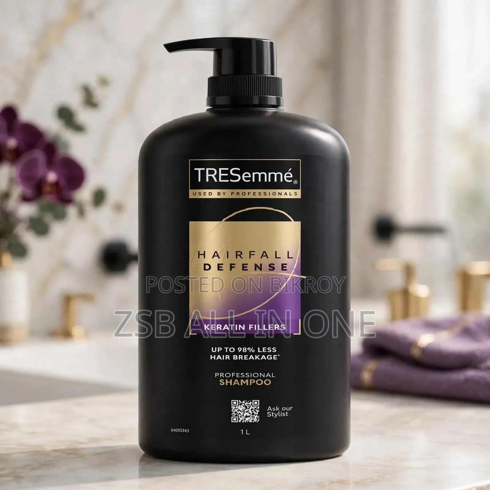 TRESemmé Hairfall Defense Professional Shampoo Keratin Fillers - 1L