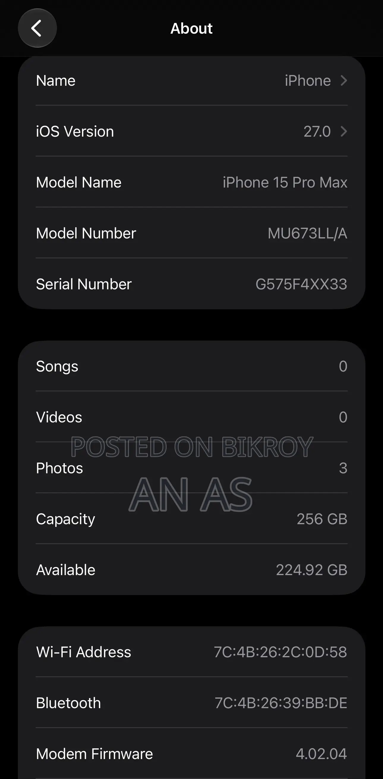 অ্যাপল আইফোন ১৫ প্রো ম্যাক্স ২৫৬ জিবি হোয়াইট