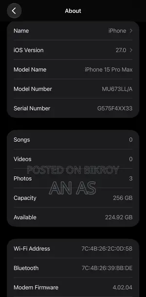 অ্যাপল আইফোন ১৫ প্রো ম্যাক্স ২৫৬ জিবি হোয়াইট