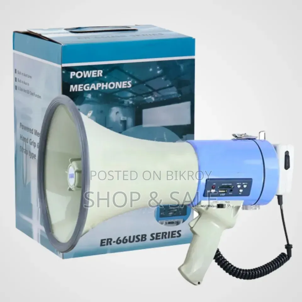 Power Megaphones (Hand Mike) Show ER-66 USB Series With Recording