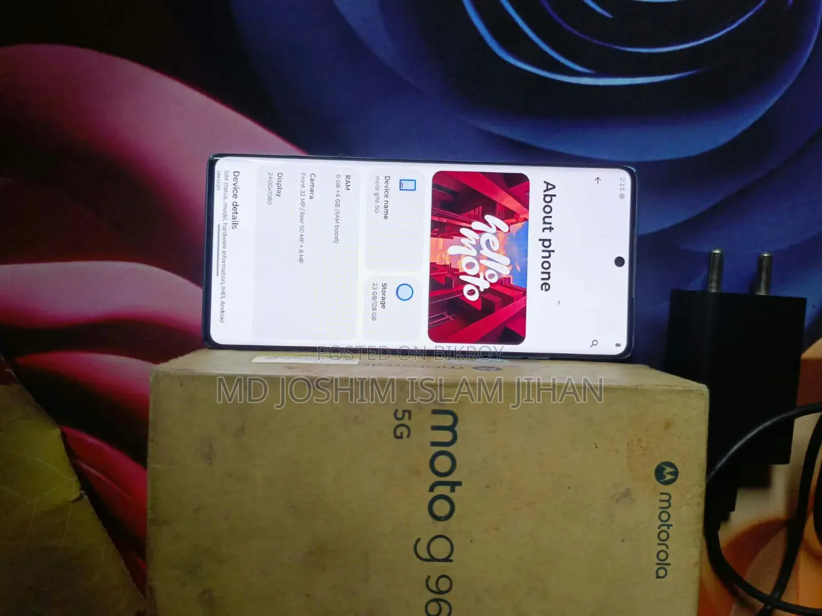 মটোরোলা জি৯৬ ৫জি ১২৮ জিবি ব্লু