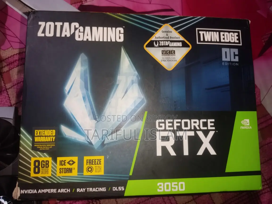 জোট্যাক গেমিং জিফোর্স আরটিএক্স ৩০৫০ ইকো ৮জিবি ডিডিআর৬