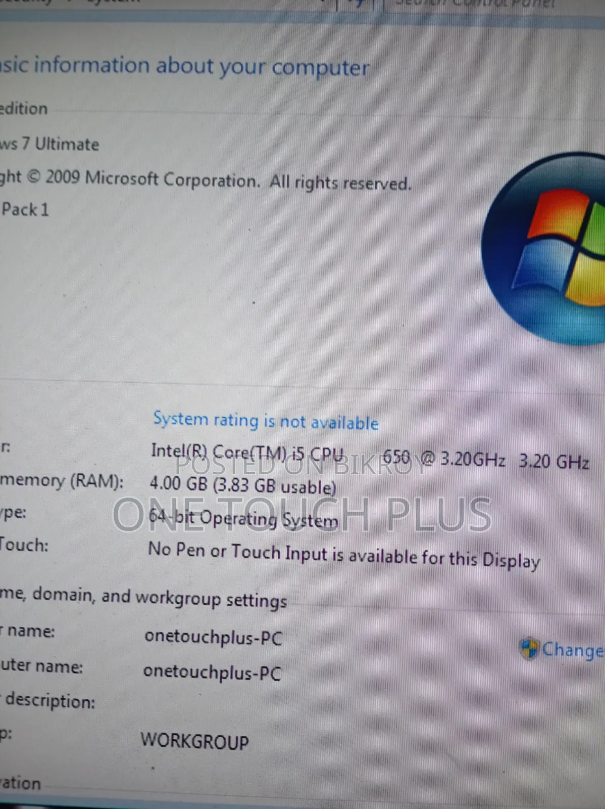 Desktop Computer 4GB Intel Core i5 HDD 250GB