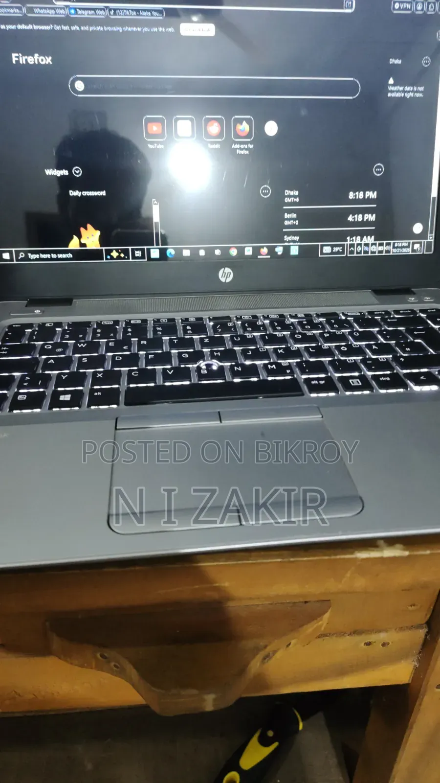 ল্যাপটপ HP 8GB Intel Core i5 SSD 750GB