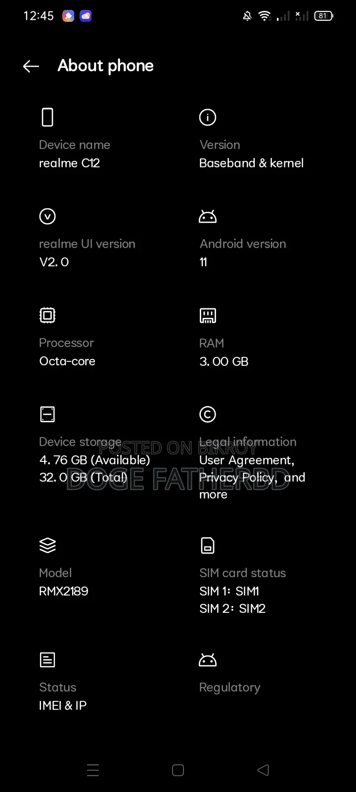 Realme C12 32 GB Red