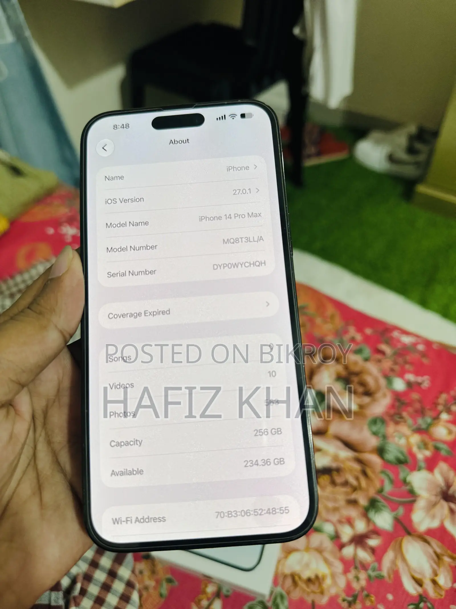 অ্যাপল আইফোন ১৪ প্রো ম্যাক্স ২৫৬ জিবি ব্ল্যাক