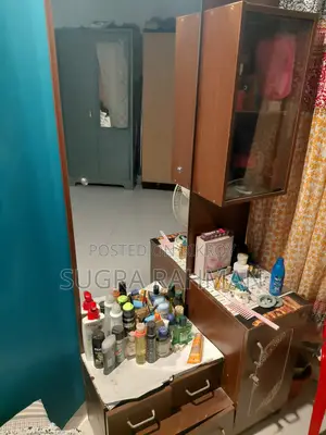 Showcase and study table, almirah will be sold