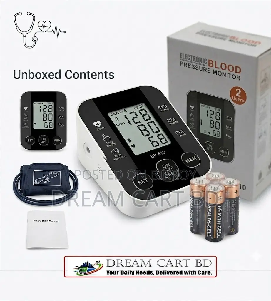 Digital Automatic Upper Arm Blood Pressure Monitor BP-510