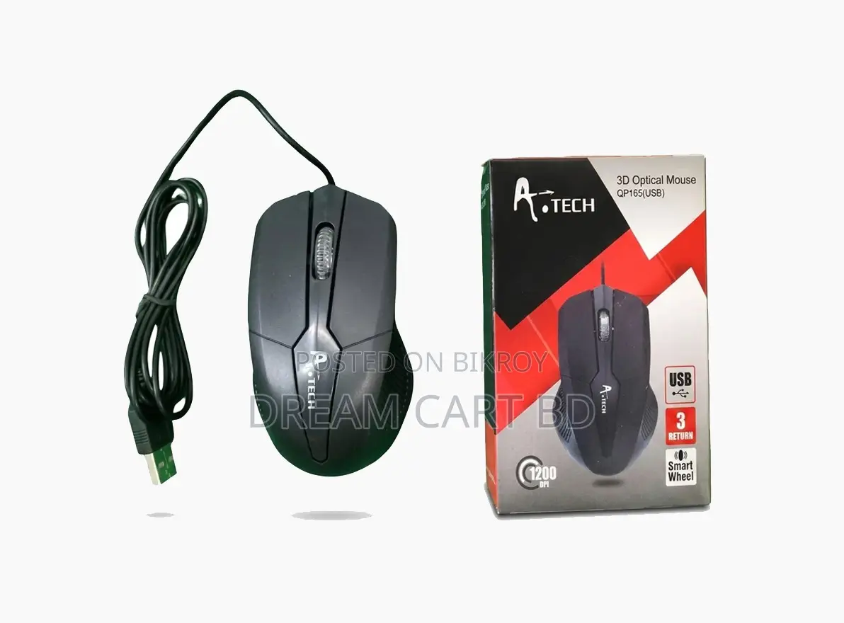 A.Tech Ergonomic 3D Optical RGB Wired Gaming Mouse