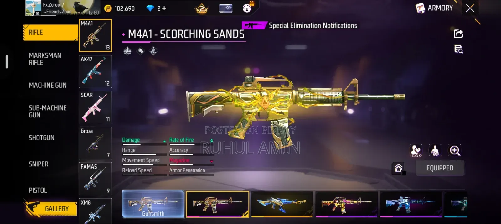 Free Fire ID Sell Level: 80