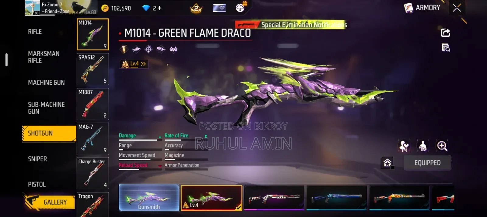 Free Fire ID Sell Level: 80